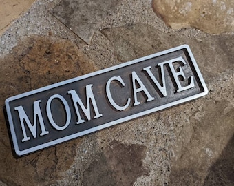 Mom Cave Sign, Wood Sign, Handcrafted Wood Sign