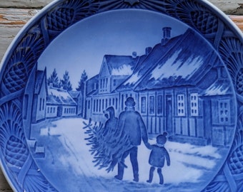 1980-1986 Royal Copenhagen Porcelain Christmas Plates- Hand Painted Vintage Plates-Free Shipping