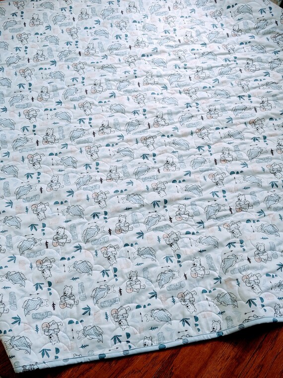 Baby Quilt Free Shipping Winnie The Pooh Quilt Log Cabin Quilt