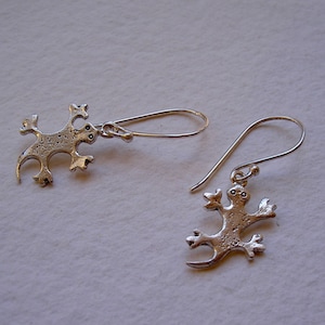 Pendientes salamandras mini con gancho/ Mini Salamander hook earrings