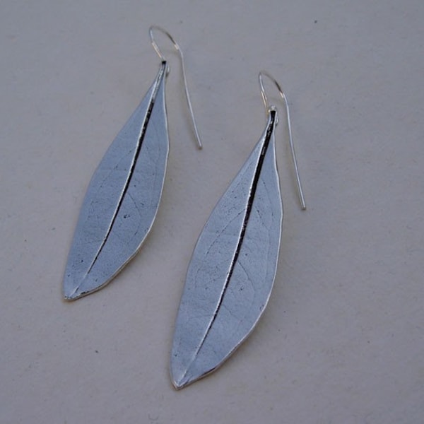 olive leaf earrings/ Pendientes hoja de olivo grandes