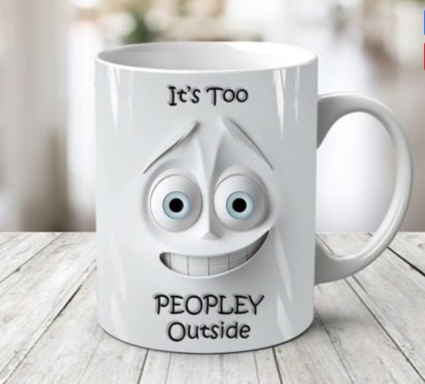 C'est trop populaire à l'extérieur Mug wrap 3D humour adulte Mug wrap Funny Mug sarcastique Mug modèle téléchargement numérique Sublimation PNG Mug 3D drôle png
