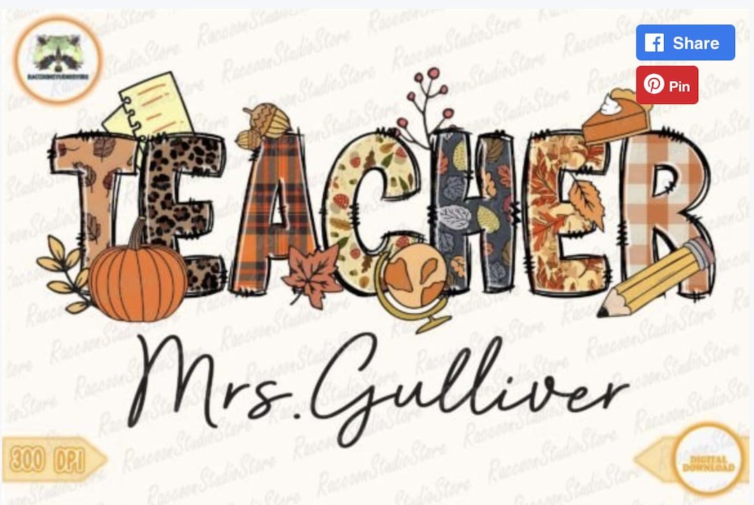 Fall Teacher Png Fall Teacher Png Sublimation Design Download Fall Png ...