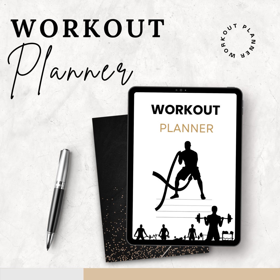 Canva Editable Digital Workout Planner Exercise Tracker Spreadsheet ...
