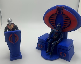 GI Joe Cobra Throne/Podium BLUE ARAH 1:18 Scale 3D Printed - Combo Bundle!