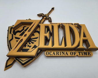 The Legend of Zelda - Ocarnia of Time Logo 3D Printed