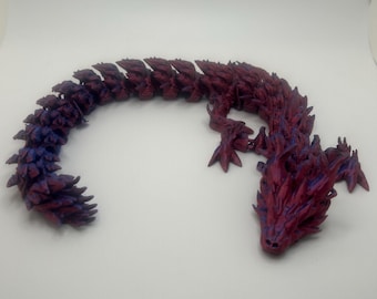 3D Printed Articulated Dragon - Multicolored, Over 1 Foot!
