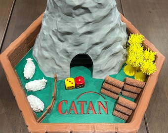 Catan Dice Rolling Tower 3D Printed - 6 Colors and Includes All Resources!