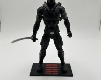 GI Joe ARASHIKAGE Classified Bases 3D Printed - Black and Red