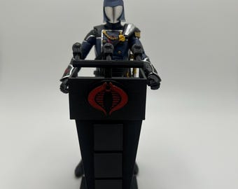 GI Joe Cobra Podium Black Classified 1:12 Scale 3D Custom Print