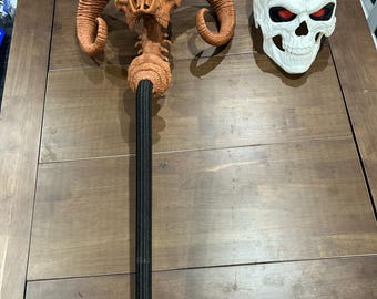 He-Man MOTU Skeletor Mask & Staff COMBO SET 3D Printed - Life Size