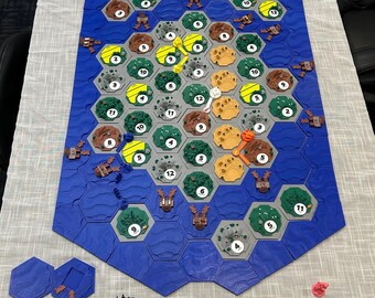 Catan Seafarers/Cities & Knights 5/6 Player 3D Printed Complete Board Game - UPDATED!