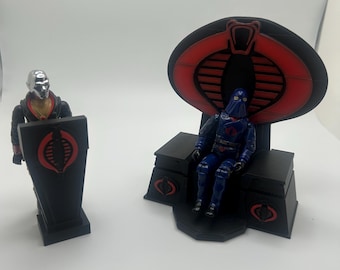 GI Joe Cobra Throne/Podium BLACK ARAH 1:18 Scale 3D Printed - Combo Bundle!