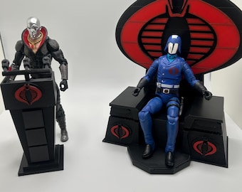 GI Joe Cobra Throne/Podium Black Classified 1:12 Scale 3D Print - Combo Bundle