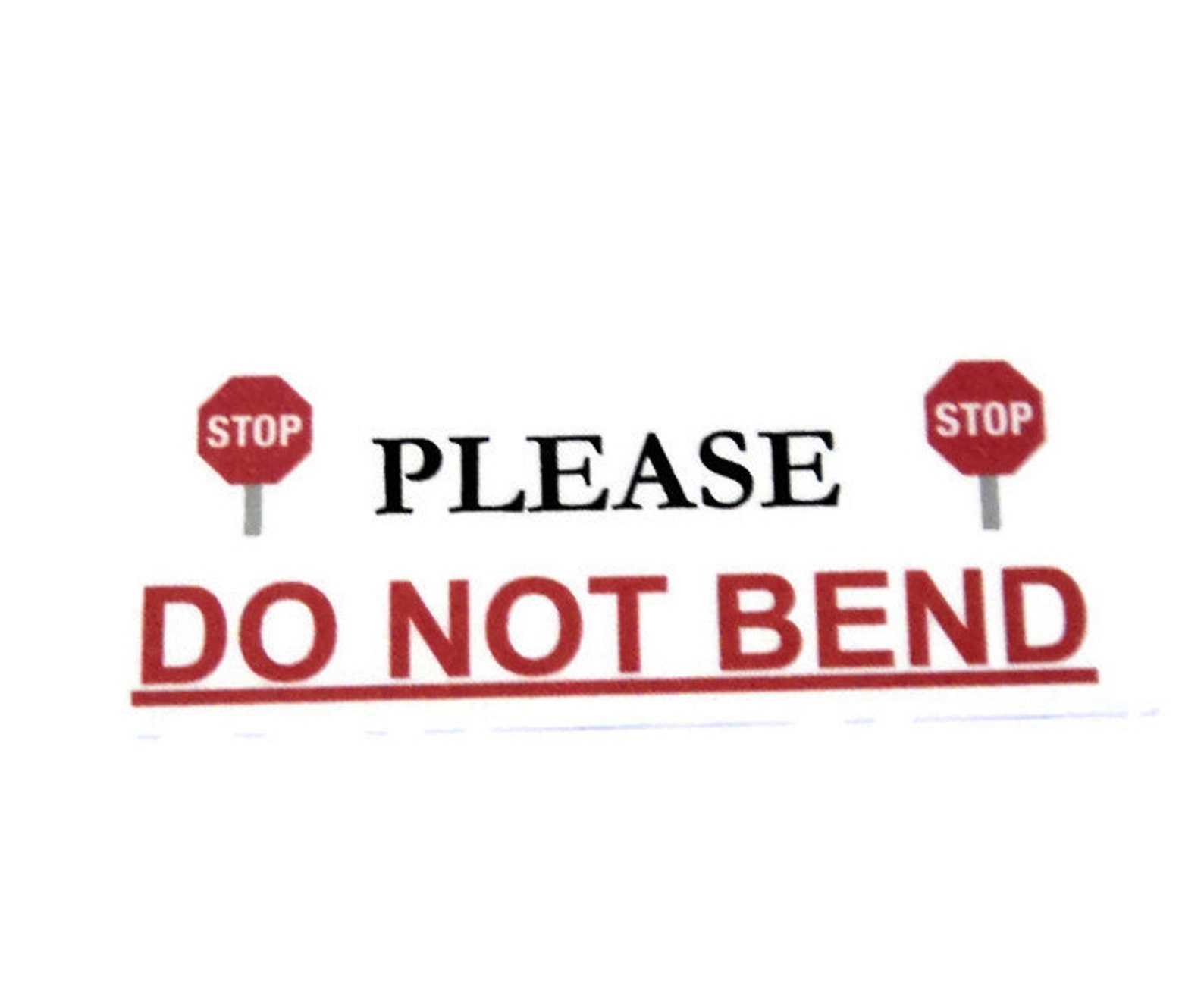 30 please do not bend labels stickers with your etsy