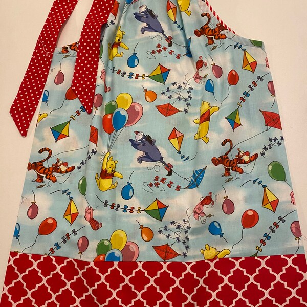 Winnie the pooh, Pooh dress, Winnie pooh, pooh dress, balloon dress, birthday dress,  3.6.9.12.18 months, 2t,3t,4t