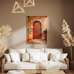 Moroccan Door Art Print: Boho Home Decor (Digital Download)