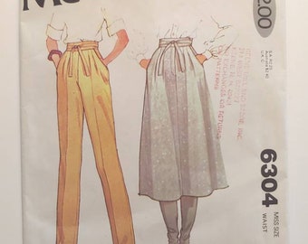 Sewing Pattern McCall's 6304 Vintage 1970's