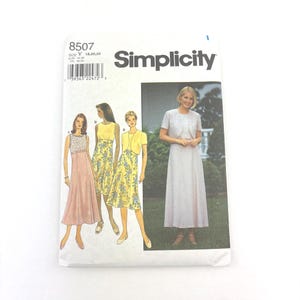 Simplicity 8507 Misses' Dress and Jacket Sizes 18 20 22 Sewing Pattern 90s VTG  Uncut FF