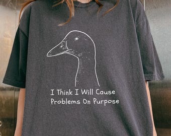 Funny Goose T-Shirt: Retro Comfort, Sarcastic Women's Gift