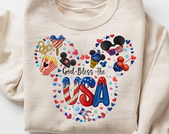 Cute Cartoon 4th Of July Shirt,Patriotic USA Mouse Ears Kids Gift,American Independence Day Toddler Tshirt, Independence Day Outfit