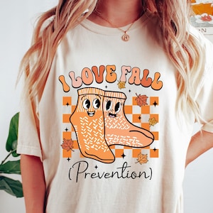 Comfort Nurse Fall Tshirt, Halloween Nurse Fall Prevention Sweatshirt, Retro Graphic Tshirt, Halloween Nurse Gift, Women&#39;s Halloween Tee