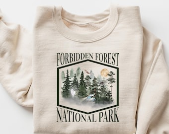 Retro Funny Forbidden Forest Sweatshirt, National Park Shirt, Wizarding World Tshirt, Inspired Bookish Fan Gift, Wizard Forbidden Forest Tee
