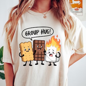 Group Hug Smore Shirt, Funny Camping T Shirt, Camping Marshmallow Tshirt, Camp Lover Gift, Camp Life Tee, Friends Camping Tee, Camper Gift