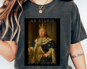 Anti Trump T-Shirt: Democracy Has No Kings - Liberal Resist Gift