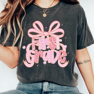Kids Back To School First Grade Shirt, Preppy 1st Grade Shirt For Girls, Back To School Gifts, Elementary First Day Of School Outfit