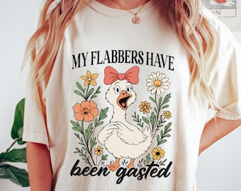 Camiseta retro de pato: Me han dado un gas en la panza - Regalo sarcástico