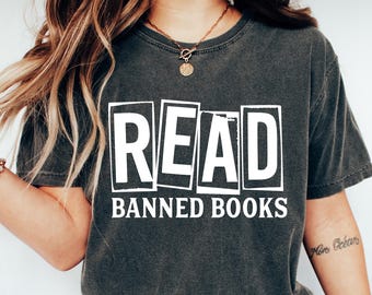 Retro Comfort Book T-Shirt: Read Banned Books - Librarian Gift