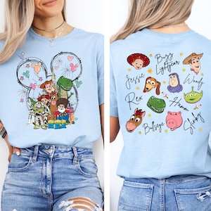 Disney Toy Story-tröja, Woody Jessie Buzz Lightyear signaturtröja, Disneyland-tröja med familjeresa 2026, Disney barntröja, semesteroutfit bild 1