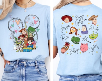 Disney Toy Story Shirt, Woody Jessie Buzz Lightyear Signature Tee, Disneyland Family Trip 2026 Sweatshirt, Disney Kids Tee, Vacation Outfit