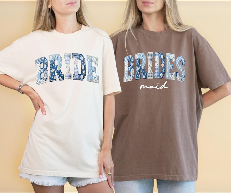 Camisetas Comfort Colors para damas de honor, camisetas a juego para la novia y las damas de honor, camiseta para la despedida de soltera, top para la dama de honor, conjunto para la fiesta de bodas. imagen 5