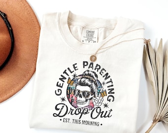 Camiseta de colores cómodos para padres amables: camiseta retro para mamás y niñas