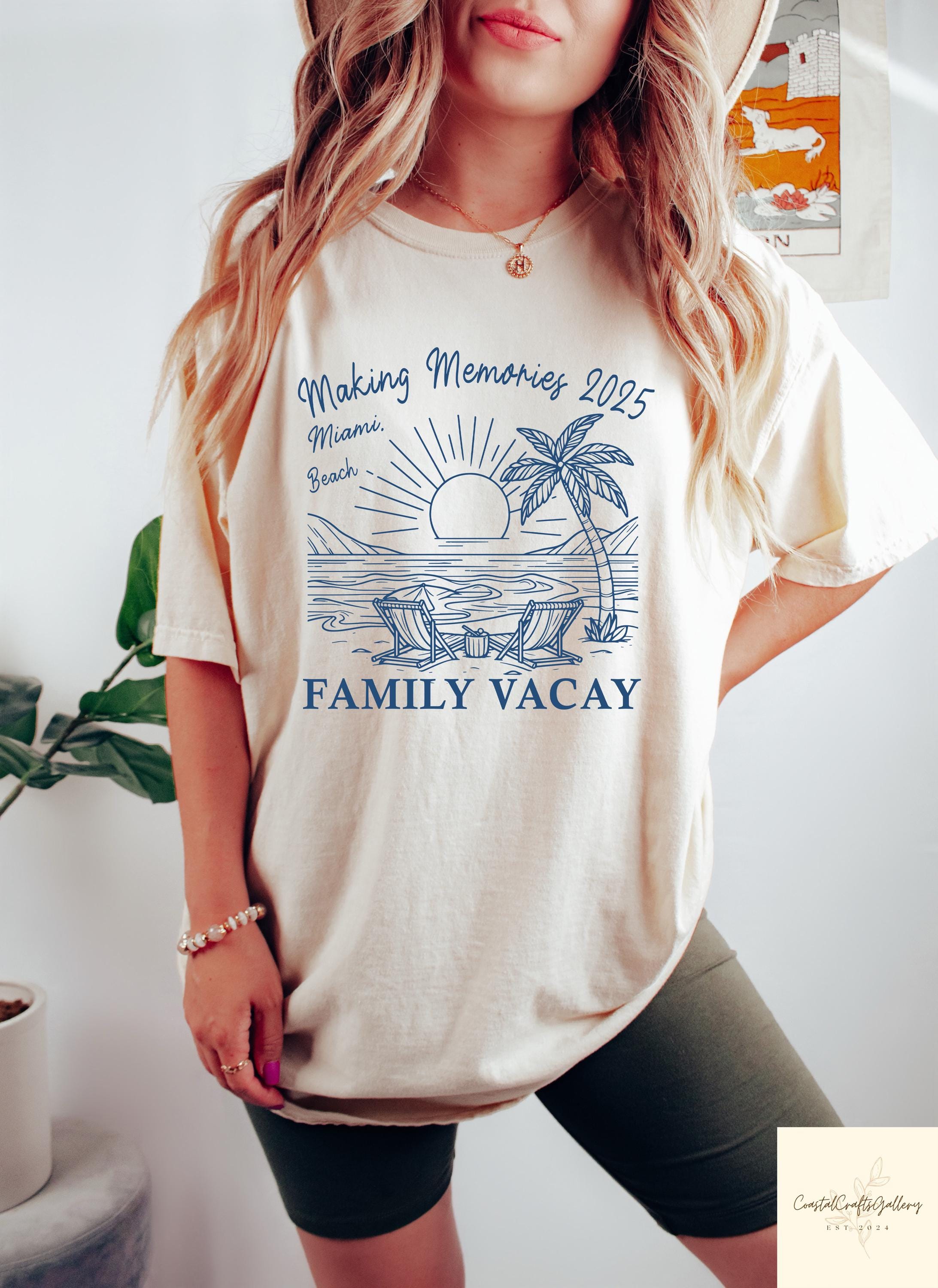 Family Vacation Shirts, Beach T Shirt, Retro Comfort Family Beach Trip Gift, Vacation 2025 Tee, Coastal T Shirt, Island Tropical Shirt