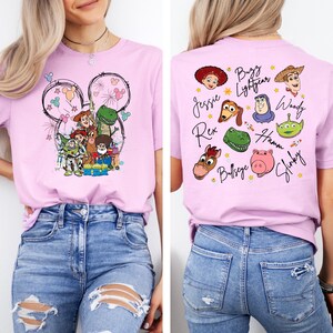 Disney Toy Story-tröja, Woody Jessie Buzz Lightyear signaturtröja, Disneyland-tröja med familjeresa 2026, Disney barntröja, semesteroutfit bild 2