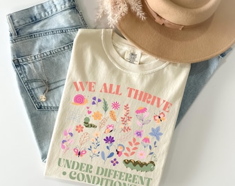 Comfort Colors® Neurodiversity Shirt, BCBA Teacher T-shirt, T-shirt Speciaal Onderwijs Leraar, Geestelijke gezondheid cadeau voor docenten, andere top