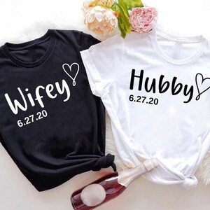 Custom Wifey and Hubby Shirts: Matching Couple Gift