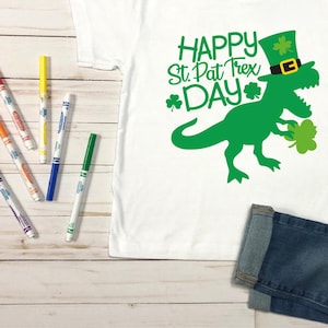 Funny St. Patrick&#39;s Day Dinosaur Toddler T-shirt