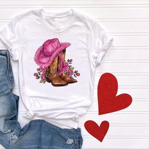 Cowgirl Boots Valentine&#39;s Day Shirt: Western Tee