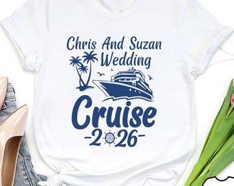 Custom Wedding Cruise Shirts: Personalized Anniversary Matching Tee