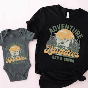 Custom Adventure Buddies Shirt: Dad & Baby Matching Camping Tee