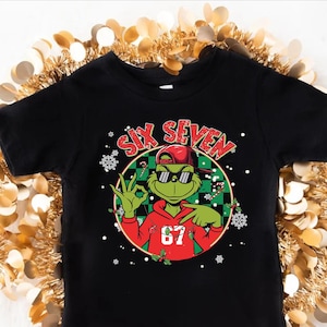 Grinch Six Seven Kids Shirt,Funny Christmas Grinch Shirt,Viral Holiday Tee,6 7 Grinch T-Shirt,Xmas Party Outfit,Trending Christmas Apparel