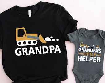 Funny Grandfather And Grandson Matching Shirts,Grandpa and Grandpa's Little Helper Shirts,Funny Gift For Grandpa And Baby,Fathers Day Gift
