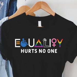 Equality Hurts No One Shirt: Social Justice, Human Rights T-Shirt
