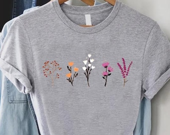 Floral Lesbian Pride Shirt: Wildflower LGBT Tee