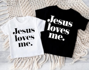 Jesus Loves Me Shirt: Christian Kids Tee, Faith Shirt
