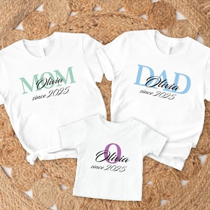 Personalized Family Matching Shirts: Custom Mom, Dad, Baby T-Shirts